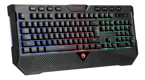 Teclado Gamer Marvo K656 Membrana Antighosting Usb Negro Se Idioma Español Latinoamérica