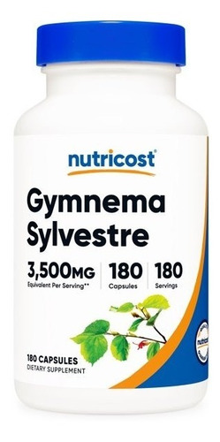 Imagen 1 de 1 de Premium Gymnema Sylvestre Leaf 3500mg 180 Capsulas Nutricost