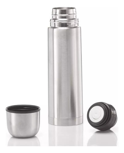 Termo Bala 1l Acero Inox. Doble Capa Termica Tapon Mate 24hs