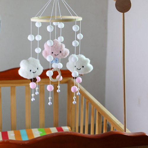 Movil Sonajero Decoracion Recamara De Bebe Con Diseno Nube