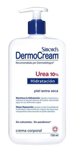 Simonds Dermocream Hidratacion Urea 10% 750ml