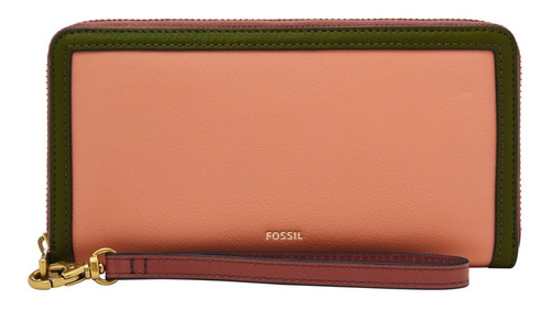 Cartera Dama Fossil Logan  Zip Clutch