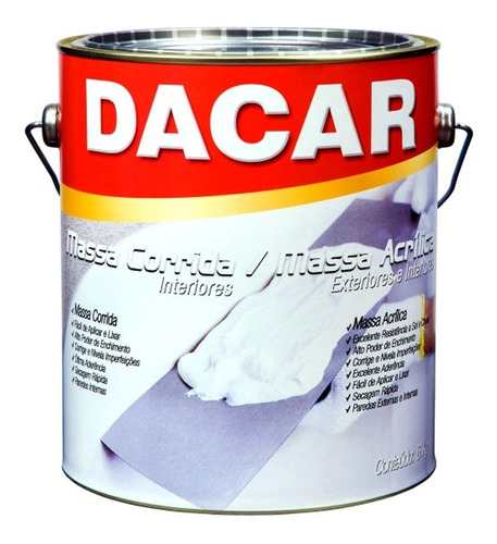 Enduído Interior Massa Corrida Dacar Premium 1,5kg