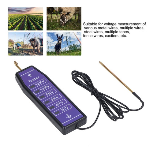 Medidor De Voltaje Para Cercas, Probador Eléctrico, 6 Luces