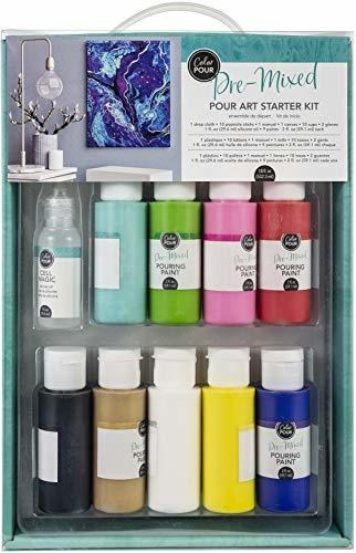 Art Paint - American Crafts Color Pour Start Kit, Multicolor