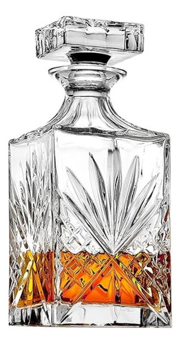 Licorera Whiskera Decantador En Cristal Diseño Grabado 