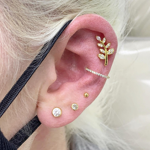 Imagen 2 de 6 de Piercing Argollita Micro Cristal Sw - Piercing Argentina ®