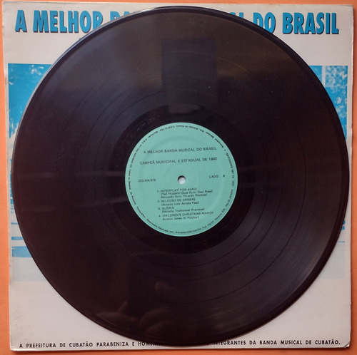Lp Banda Musical De Cubatão Campeã Nacional De 1992 Vinil (Usado)