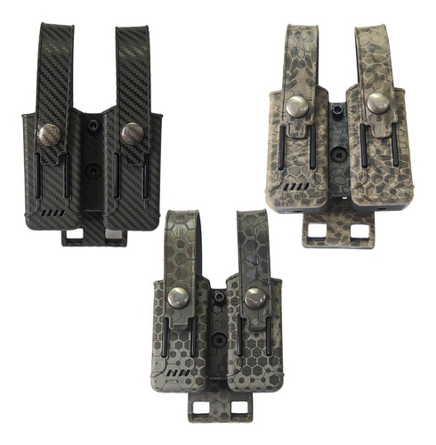 Imagen 3 de 8 de Porta Cargador Doble Polimero Boer Tapa Universal Rotativo T