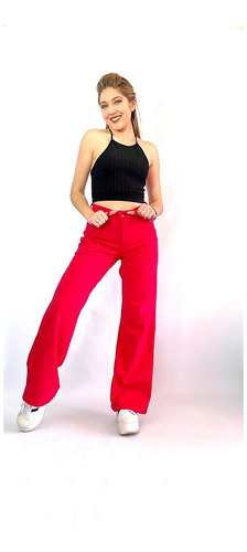 Santissima Jeans Wide Leg Santissima Rojo