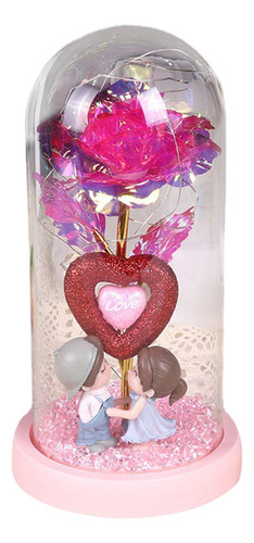 Decoración De Valentín, Rosa De Cristal, Regalo Base Rosa