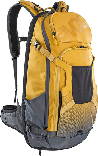Evoc Paquete De Hidratación Fr Traile-ride Protector 20l Color Amarillo Arcilla / Gris Carbón