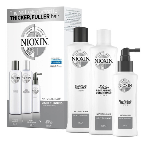 Nioxin Kit De 3 Pasos Sistema #1 300 Ml Anti Caída