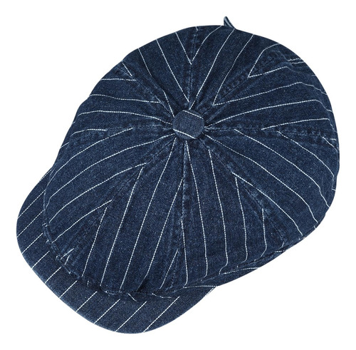 Clakllie Sombrero Octogonal Newsboy Con Diseño De Rayas Chic