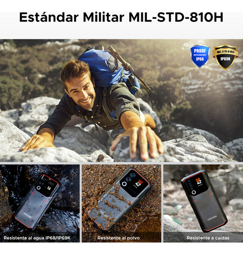 Doogee Blade 20 Ultra Celular Rugerizado, 8 Gb De Ram+512 Gb De Rom, 10300 Mah, 50 Mp, Ip68, Doble Pantalla