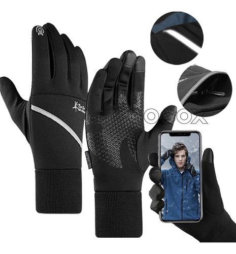 Guantes Proteccion Derrape Pantalla Táctil Impermeable Moto