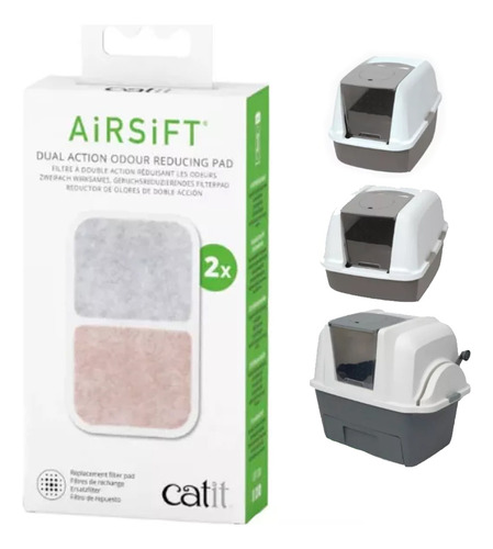 Filtro Litera Catit Airsift  Repuesto Reduce Olores Original