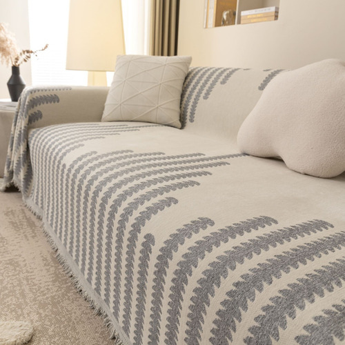 Funda de sofá antideslizante resistente a los arañazos de gato, 180 x 230 cm, color gris