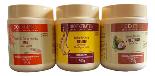Kit Cronograma Capilar Nutr Mel + Tutano + Umectante 500 Gr