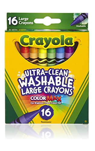 Crayones Lavables Crayola, Grandes, 16 Unidades