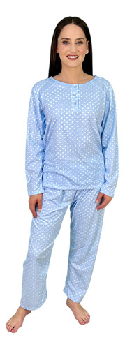 Pijama Star West 460 Mujer Pantalón Larga Algodón Puntos