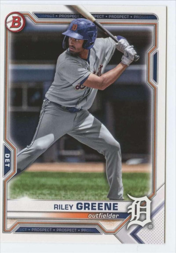 2021 Bowman Draft Bd-107 Riley Greene Rc Novato Detroit Tige