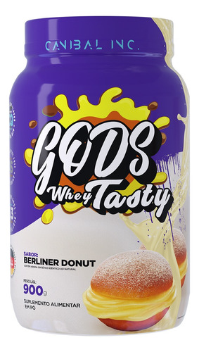 Gods Whey Tasty 3w 24g De Proteína Gourmet Canibal Inc 900g