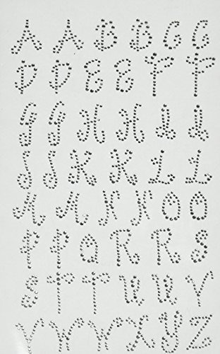 Dritz Iron-on 1  Script Letters - Strass Transparente