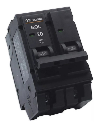 Imagen 1 de 2 de Breaker 2x20 Embutir Exceline Gql-20a-2
