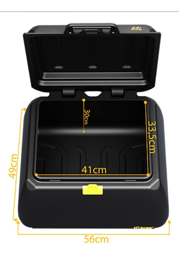 Baú Moto 65 Litros Motoboy Entregas Frete Correios Icbras Preto