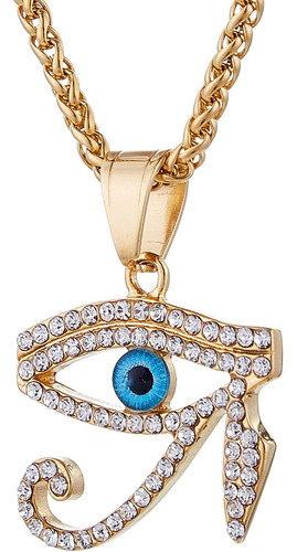 Lemu 18k Chapado En Oro Ojo De Horus Egipto Protección De Y