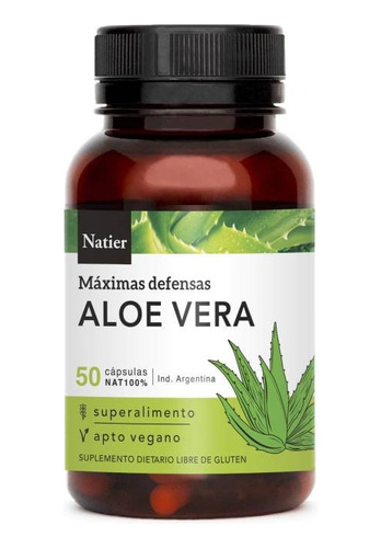 Aloe Vera Natier Liofilizado Depurativo Digestivo 50 Caps