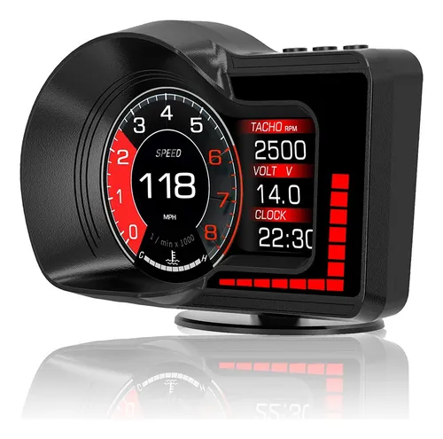 comprar Hud Obd2+gps Velocímetro Tacômetro Relógio Multi Car Gauge