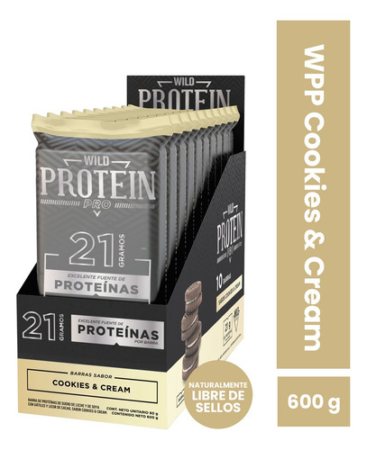 Wild Protein Pro Cookies & Cream 10 Uds