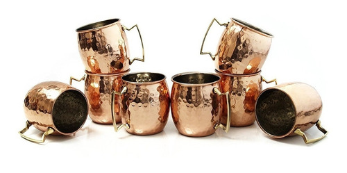 Juego Tazas Cobre Martillado  Moscow Mule 8 Set 18 Onzas