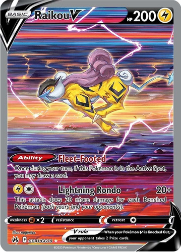 Raikou V Galery Crown Zenith Pokémon Tcg Carta Original