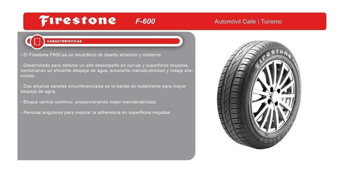 Imagen 2 de 9 de Combo X 2 Firestone 185/65 R14 86t F-600 Ar
