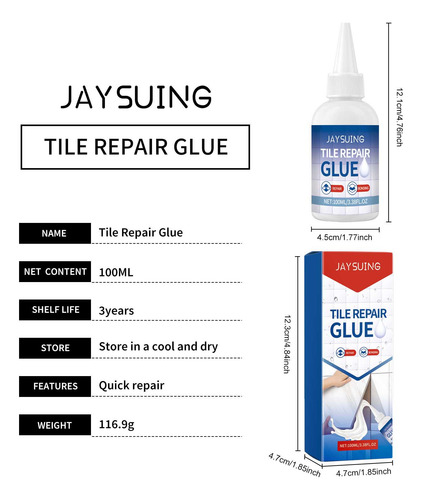 Kit De Reparación De Lechada Para Azulejos, Secado Rápido, S
