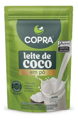 Leite De Coco Em Pó Sache Pouch 100g Copra