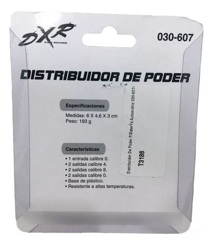 Distribuidor Corriente 1 Entrada 0-5 Salidas 030-607