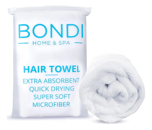 Toalla De Microfibra Bondi Spa ' Seca El Cabello Un 50 % Más