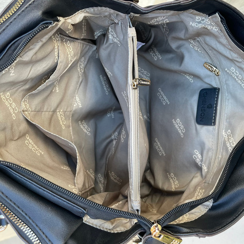 Bolsa Grande Para Trabalhar Transversal Mão Estruturada De Couro PU Cor Preta Elegante