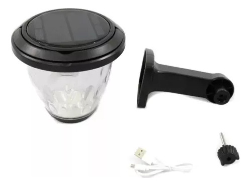 Foco Farol Led Solares Jardin O Para Pared Luz Blanco