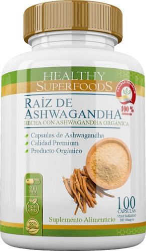 Ashwagandha Pura Premium 100 Capsulas 500mg