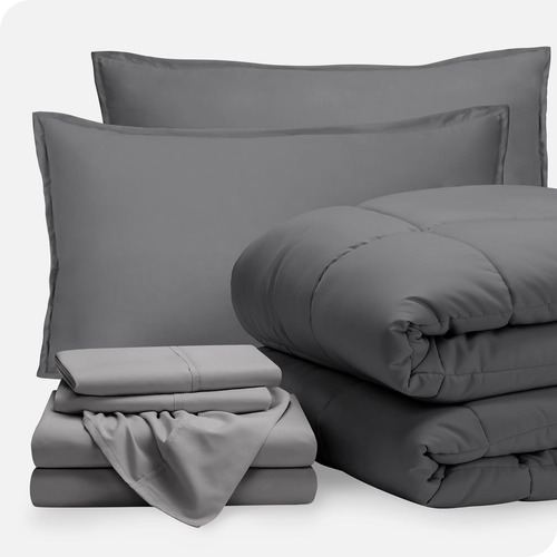 Bare Home Bed-in-a-bag Juego De Edredón Y Sábanas De 7 Pieza