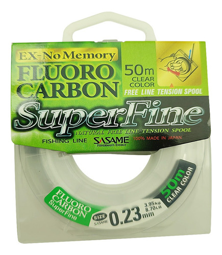 Tippet Fluorocarbon Superfine Sasame 50mts 0.23mm 3.95kg