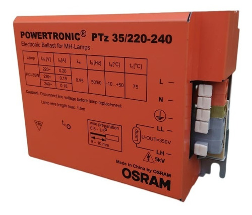 Reator Powertronic Ptz 35w 220-240v (cdmr Ou Hci) Osram
