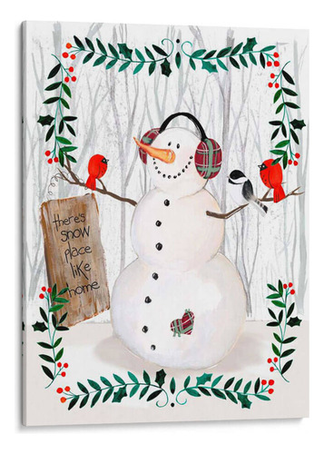 Canvas Lab Cuadro Folk Snowman Forest Ii 60x80