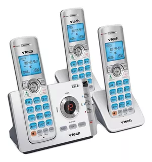 Teléfono Inalámbrico Vtech Ds6722-3 Blanco Y Plateado Blueto