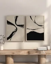 Comprar Set 2 Cuadros Deco Abstracto Moderno Japandi 50x70